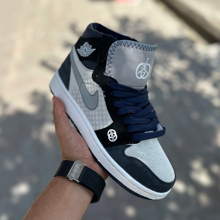 Air jordan 1 GUCCI سرمه ای ساقدار برتا کد(1535)