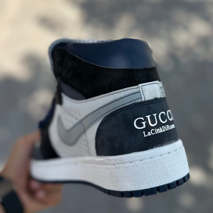 Air jordan 1 GUCCI سرمه ای ساقدار برتا کد(1535)