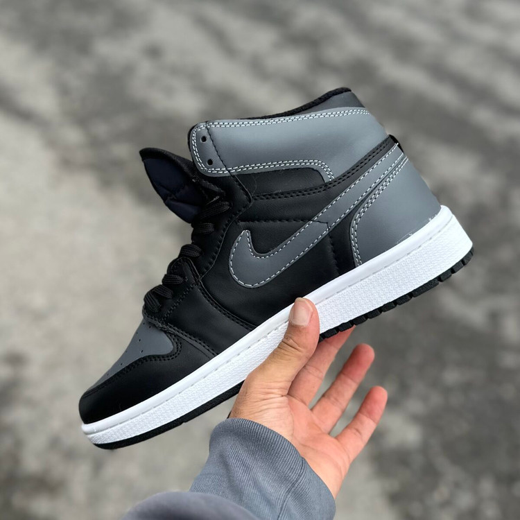 Air Jordan 1 ساق مشکی پشت طوسی کد(1495)