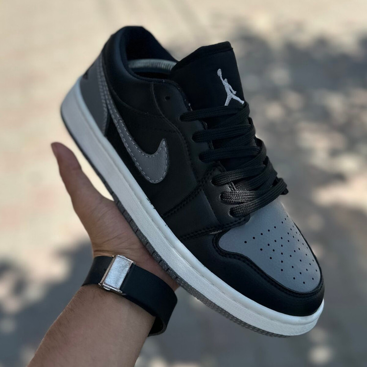 Air Jordan 1 Low بدون ساق مشکی پشت طوسی کد(1498)