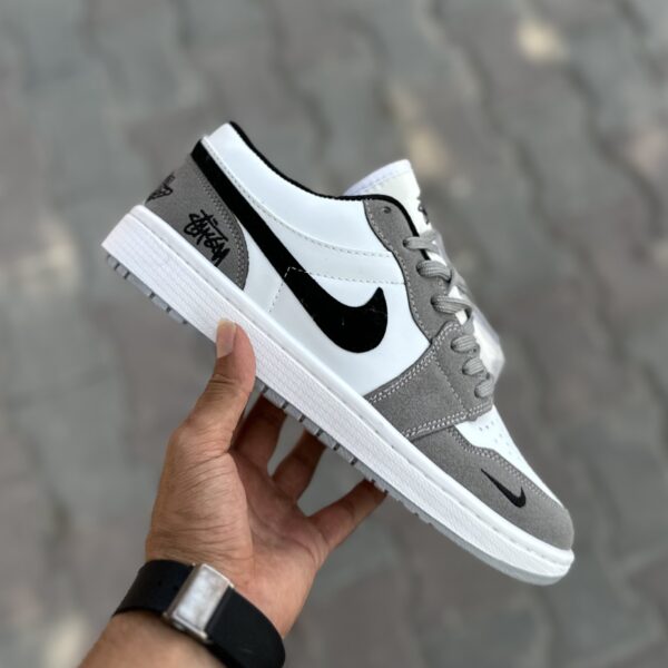 Jordan 1 Low سفید طوسی Seven کد(1588)