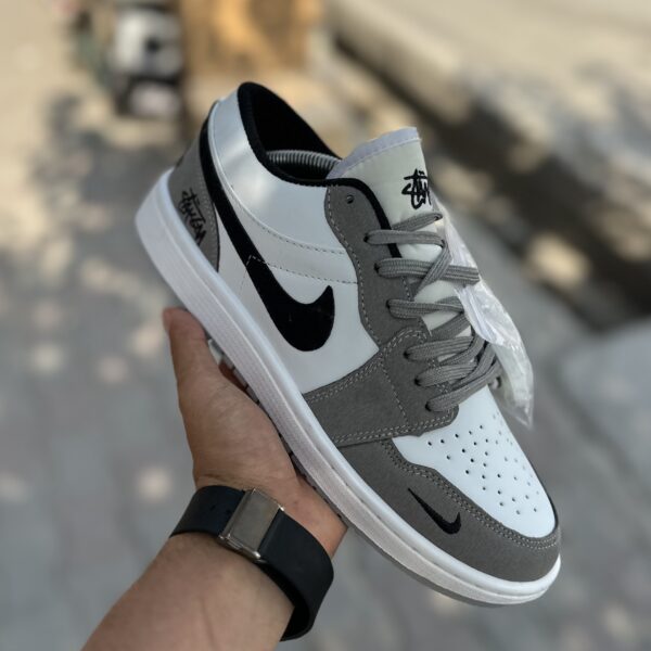 Jordan 1 Low سفید طوسی Seven کد(1588)