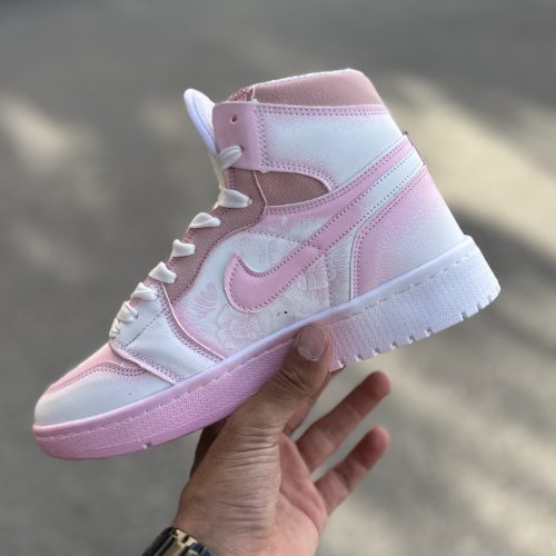 Jordan 1 ساقدار کاستوم صورتی کد(1563)