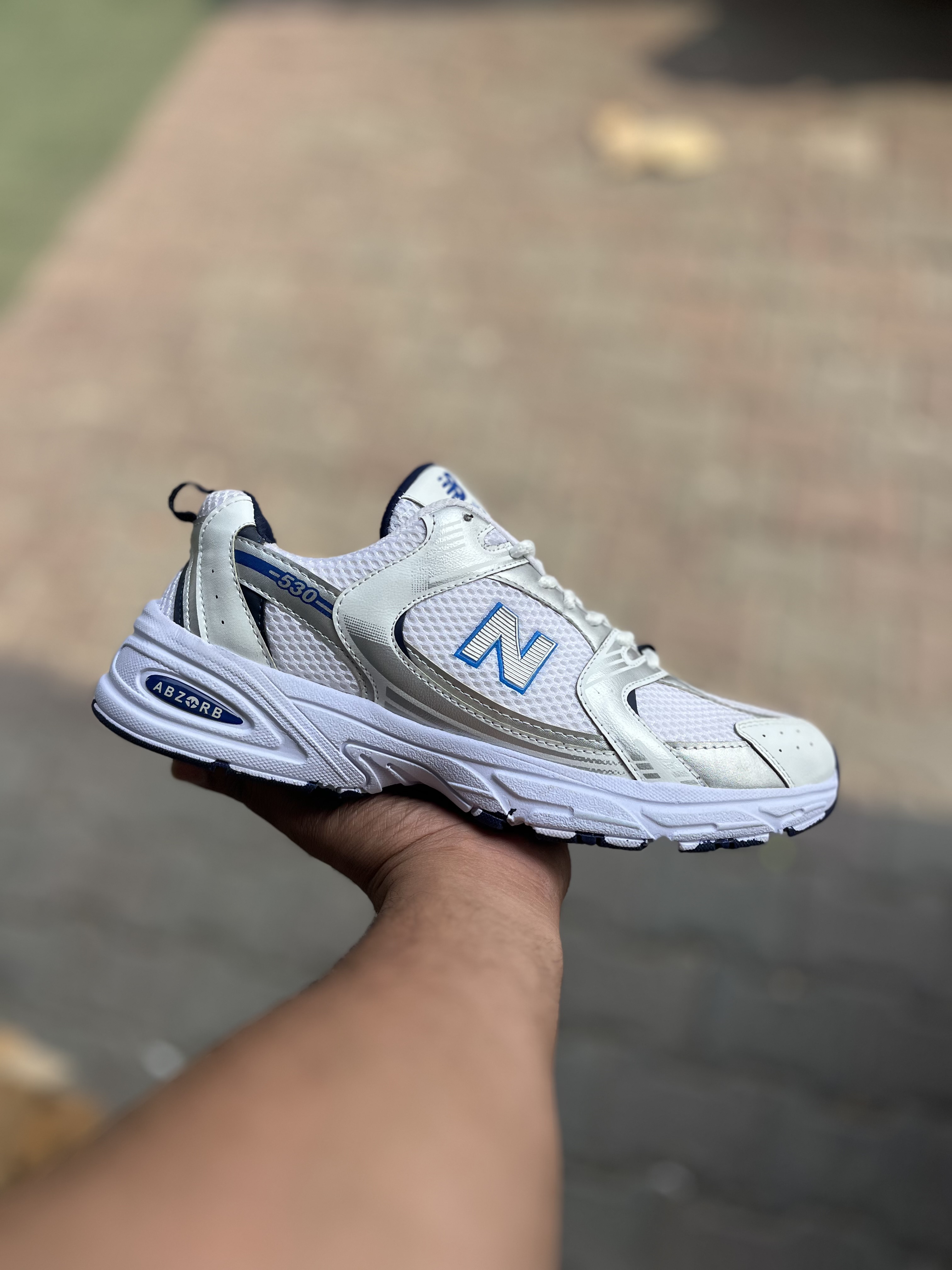 NewBalance 530(سفید سرمه ای)(کد38)
