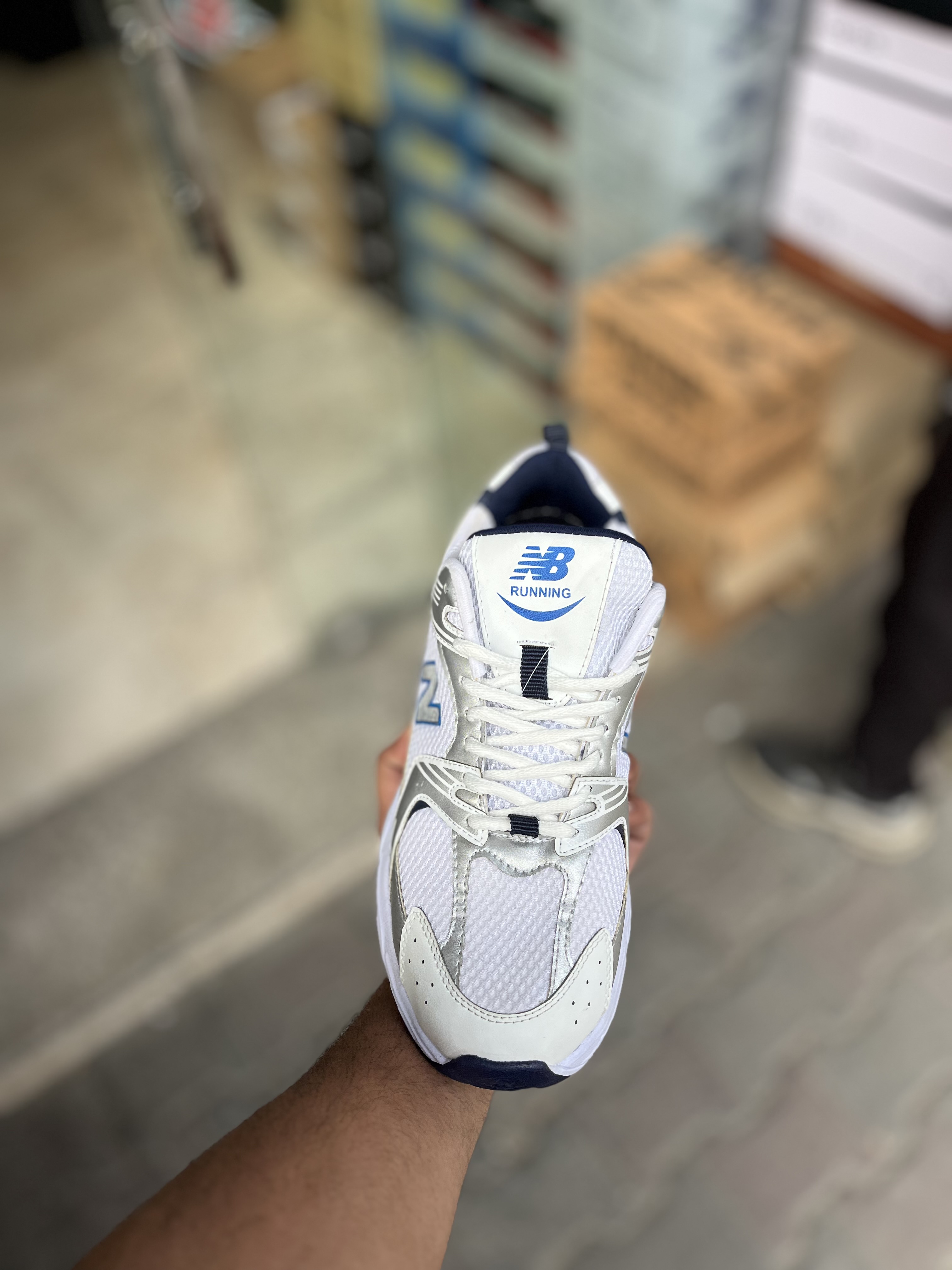 NewBalance 530(سفید سرمه ای)(کد38)