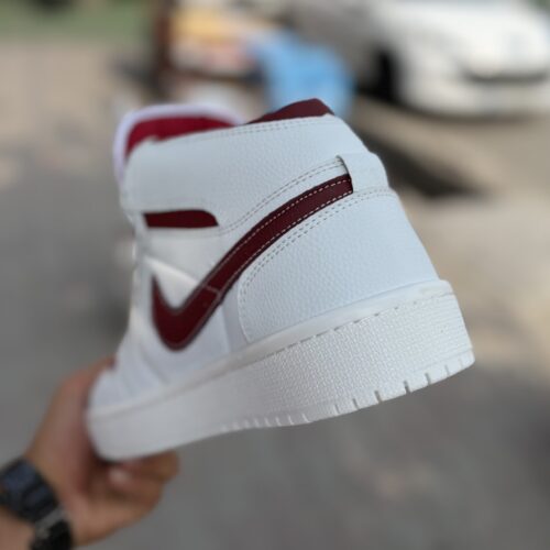 Air Jordan 1 ساقدار سفید بنفش کد(1641)