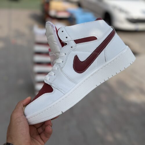 Air Jordan 1 ساقدار سفید بنفش کد(1641)