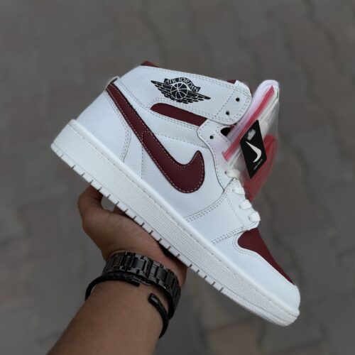 Air Jordan 1 ساقدار سفید بنفش کد(1641)