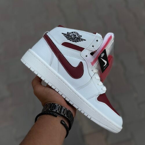 Air Jordan 1 ساقدار سفید بنفش کد(1641)
