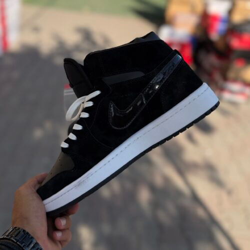 Air Jordan 1 ساقدار مشکی مخمل کد(1667)