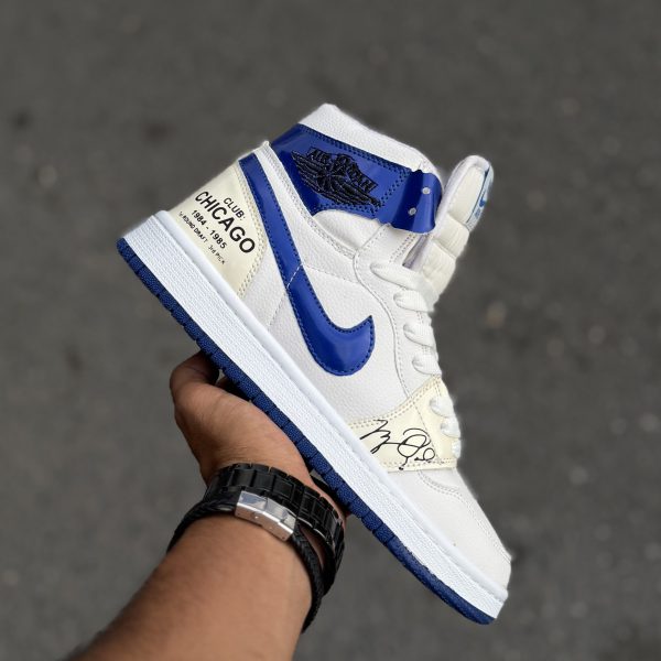 Air Jordan 1 CHICAGO ساقدار سفید آبی کد(1687)