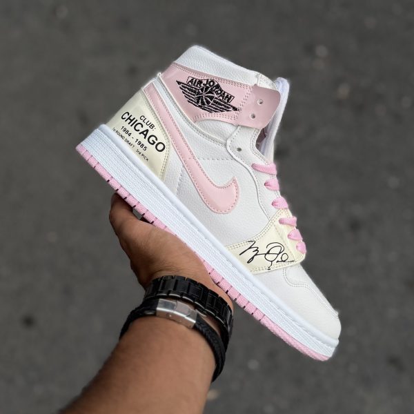 Air Jordan 1 CHICAGO ساقدار سفید صورتی کد(1688)