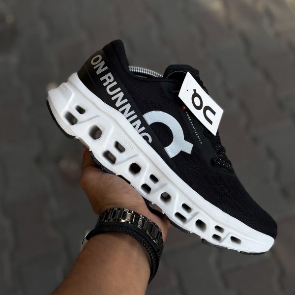 Qc Onrunning Cloudmonster 2🇨🇳 مشکی سفید کد(1727)